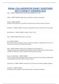 NR446- COLLABORATIVE EXAM 1 QUESTIONS WITH CORRECT ANSWERS 2025