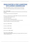 NR446 CHAPTER 12 TEST 2 QUESTIONS WITH CORRECT ANSWERS 2025