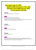 Hesi nsg121 nsg 121  2025  Update health assessment  review with  Questions and verified answers 100&percnt;  Correct graded a herzing 