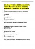 Module 7 NURS 5334 with 100- correct answers 2025 already graded A&plus;&lpar;verified & updated&rpar;&period;