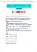 Court Reporting Written State Exam 2025-2026&period; Questions with Correct and verified ANSWERS&period; A&plus; GRADED&period;