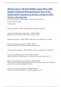 Midterm Exam&colon; NR 566&sol; NR566 &lpar;Latest 2025&sol; 2026 Update&rpar; Advanced Pharmacology for Care of the Family Guide&vert; Questions & Answers&vert; Grade A&vert; 100&percnt; Correct &vert; Chamberlain