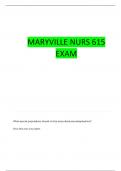 MARYVILLE NURS 615- EXAM V QUESTIONS WITH 100&percnt; CORRECT ANSWERS