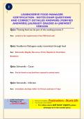 LEARN2SERVE FOOD MANAGER  CERLEARN2SERVE FOOD MANAGER  CERTIFICATION - NOTES EXAM QUESTIONS  AND CORRECT DETAILED ANSWERS &lpar;VERIFIED  ANSWERS&rpar; &vert;&vert;ALREADY GRADED A&plus;&vert;&vert;NEWEST  VERSIONTIFICATION - NOTES EXAM QUESTIONS  AND CORRECT DETAILED ANSWERS &lpar;VERIFIED  AN