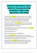 Zendesk Administrator ExamSection 6&colon; Security and Data Persistence &vert; Q&A Latest 2024&sol;2025 &vert; 100&percnt; PASS