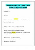 CMMB 343 lab final &vert; Q&A Latest 2024&sol;2025 &vert; 100&percnt; PASS