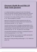Electronic Health Record With 330 Study Guide Questions With Correct Researched Answers&vert; 44 Pages