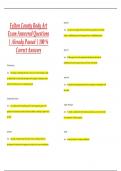 Fulton County Body Art Exam Answered Questions &vert; Already Passed &vert; 100 &percnt; Correct Answers Updated 2025