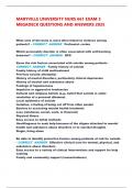 MARYVILLE UNIVERSITY NURS 661 EXAM 3  MEGADECK QUESTIONS AND ANSWERS 2025 