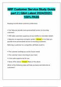 NRF Customer Service Study Guide part 2 &vert; Q&A Latest 2024&sol;2025 &vert; 100&percnt; PASS