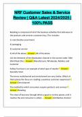 NRF Customer Sales & Service Review &vert; Q&A Latest 2024&sol;2025 &vert; 100&percnt; PASS