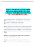 CWEA CSM GRADE 2 - TEST EXAM 2025-2026&period; QUESTIONS WITH 100&percnt; CORRECT AND VERIFIED ANSWERS&period; BRAND NEW&excl;&excl;&excl; A&plus; GRADED&period;