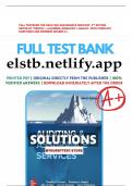 FULL TESTBANK FOR ADULTING ASSUARANCE SERVICES 9 TH EDITION  EDITED BY TIMOTHY&period; J&period;LOUWERS&comma;&comma;PENELOPE&period; L BAGLEY&period; WITH COMPLETE  QUESTIONS AND ANSWERS GRADED A&plus; ISBN&period;&period;9780072818352