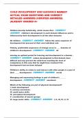 CHILD DEVELOPMENT AND GUIDANCE NEWEST  ACTUAL EXAM QUESTIONS AND CORRECT  DETAILED ANSWERS &lpar;VERIFIED ANSWERS&rpar;  &vert;ALREADY GRADED A&plus; 