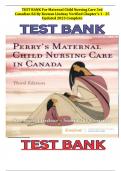 TEST BANK For Maternal Child Nursing Care 3rd Canadian Ed By Keenan Lindsay Verified Chapter's 1 - 25 Updated 2025 Complete