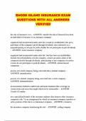 RHODE ISLAND INSURANCE EXAM QUESTIONS WITH ALL ANSWERS VERIFIED