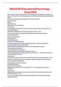 WGU D307 Educational Psychology  Exam 2025