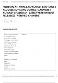 MEDSURG ATI FINAL EXAM LATEST EXAM 2025 &vert; ALL QUESTIONS AND CORRECT ANSWERS &vert; ALREADY GRADED A&plus; &vert; LATEST VERSION &lpar;JUST RELEASED&rpar; &vert; VERIFIED ANSWERS