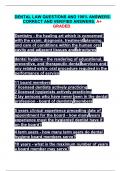 DENTAL LAW QUESTIONS AND 100&percnt; ANSWERS CORRECT AND VERIFIED ANSWERS&period; A&plus; GRADED&period;