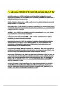 FTCE Exceptional Student Education K-12 Exam Questions and Answers 2025&sol;2026&lpar; A&plus; GRADED 100&percnt; VERIFIED&rpar;&period;