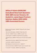     Willow IP Admin RX305&sol;405 Exam&comma;Brand New Exam Questions With 100&percnt; Correct Answers&comma; All Graded A&plus;&comma; Latest Expert Premium Solutions Update &lpar;2025-2026&rpar; 100&percnt; Guaranteed Success&period;