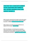 JTIDS POST TEST 1 EXAM WITH CORRECT ACTUAL QUESTIONS AND CORRECTLY WELL DEFINED ANSWERS LATEST 2025  ALREADY GRADED A&plus; 