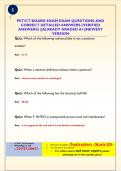 PET&sol;CT BOARD EXAM EXAM QUESTIONS AND  CORRECT DETAILED ANSWERS &lpar;VERIFIED  ANSWERS&rpar; &vert;&vert;ALREADY GRADED A&plus;&vert;&vert;NEWEST  VERSION