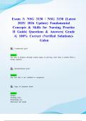 Exam 3&colon; NSG 3130 &sol; NSG 3130 &lpar;Latest 2025&sol; 2026 Update&rpar; Fundamental Concepts & Skills for Nursing Practice II Guide&vert; Questions & Answers&vert; Grade A&vert; 100&percnt; Correct &lpar;Verified Solutions&rpar;- Galen