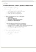 Test Bank for Essentials of Understanding Psychology 14th Edition &lpar;14e&rpar; by Robert Feldman &vert; Exam Questions & Answers
