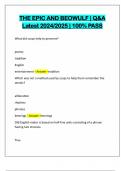 THE EPIC AND BEOWULF &vert; Q&A Latest 2024&sol;2025 &vert; 100&percnt; PASS
