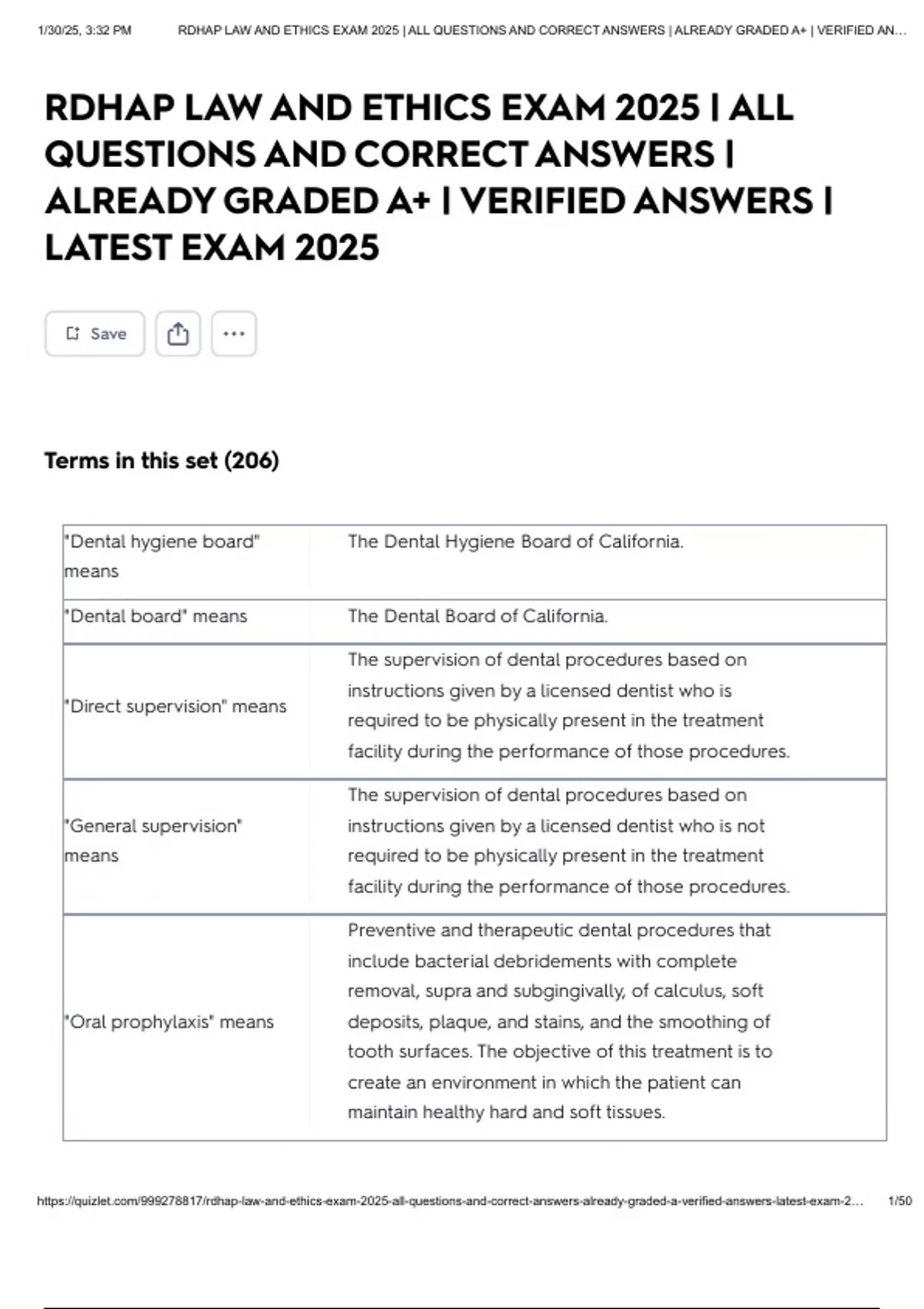 RDHAP LAW AND ETHICS EXAM 2025 | ALL QUESTIONS AND CORRECT ANSWERS ...