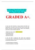 FNP Pediatric Final Exam 2025-2026&period; Questions With correct and Verified Answers&period; LATEST UPDATE&period;  GRADED A&plus;&period;