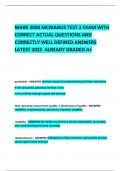 MARK 3000 MCMANUS TEST 2 EXAM WITH CORRECT ACTUAL QUESTIONS AND CORRECTLY WELL DEFINED ANSWERS LATEST 2025  ALREADY GRADED A&plus;     