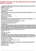 Nurs6531 Final Exam over 100 verified questions and answers graded A&plus; study tips
