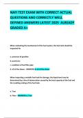 NAFI TEST EXAM WITH CORRECT ACTUAL QUESTIONS AND CORRECTLY WELL DEFINED ANSWERS LATEST 2025  ALREADY GRADED A&plus;       