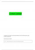 CHAA Practice Test