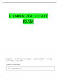 Humber Real Estate Course 4 questions and answers