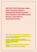  UNT SOCI 1510 Final Exam&comma; Latest Expert Premium Solutions Update&lpar;2025-2026&rpar;&vert;Brand New Exam Questions with 100&percnt; Correct Answers&comma; All Graded A&plus;&comma; Guaranteed Success&period;