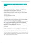 Environmental Law - Exam 2 Study &vert;&vert; with 100&percnt; Correct Answers&period;