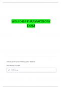 PHARMACOLOGY WGU C467 QUESTIONS WITH 100&percnt; CORRECT ANSWERS