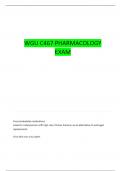 WGU C467 PHARMACOLOGY&comma; CLASSIFICATION OF DRUGS QUESTIONS WITH 100&percnt; CORRECT ANSWERS