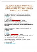 AST SURGICAL TECHNOLOGIST CST 2025 EXAM QUESTIONBANK LATEST QUESTIONS AND DETAILED CORRECT ANSWERS &vert; CST 2025&sol;2026