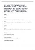 PN COMPREHENSIVE ONLINE PRACTICE 2025 B &vert; 2 DIFFERENT VERSIONS &vert; ALL QUESTIONS AND CORRECT ANSWERS &vert; ALREADY GRADED A&plus; &vert; LATEST VERSIONS