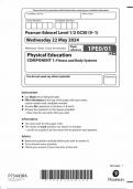  2024 Pearson Edexcel GCSE Physical Education  paper 1 &lpar;1PE0&sol;01 &colon;Fitness and body systems&rpar;