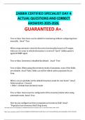 ZABBIX CERTIFIED SPECIALIST DAY 4 ACTUAL QUESTIONS AND CORRECT ANSWERS 2025-2026&period; GUARANTEED A&plus;&period;
