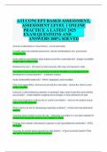 ATI CONCEPT BASED ASSESSMENT&comma; ASSESSMENT LEVEL 1 ONLINE PRACTICE A LATEST 2025 EXAM QUESTIONS AND ANSWERS 100&percnt; SOLVED