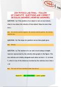 204 PHYSICS LAB FINAL - FOLLOW  UP COMPLETE QUESTIONS AND CORRECT  DETAILED ANSWERS &lpar;VERIFIED ANSWERS&rpar;