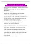 Laboratory Safety Exam &vert;22 Questions and Answers A&plus; Rated