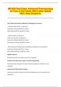 NR 566 Final Exam&colon; Advanced Pharmacology for Care of the Family 2025 Latest Update 100&percnt; Pass Graded A&plus;
