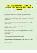 WI LE Academy Phase 2 UPDATED  ACTUAL Exam Questions and CORRECT  Answers